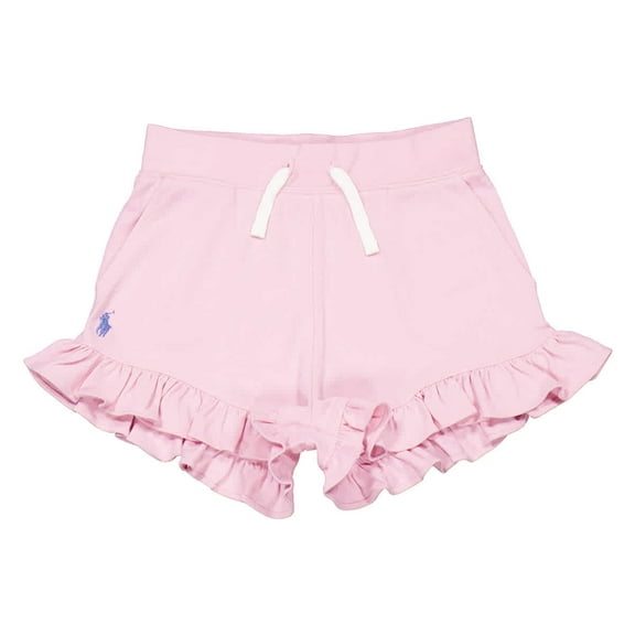 Polo Ralph Lauren Girls Ruffled Stretch Mesh Shorts, Size Small