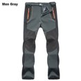 thumbnail image 3 of LNGXO pantalones de senderismo gruesos y cálidos de lana para hombre, impermeables, a prueba de viento, para exteriores, pantalones de lluvia de concha suave, pantalones de esquí para acampar y sender, 3 of 5