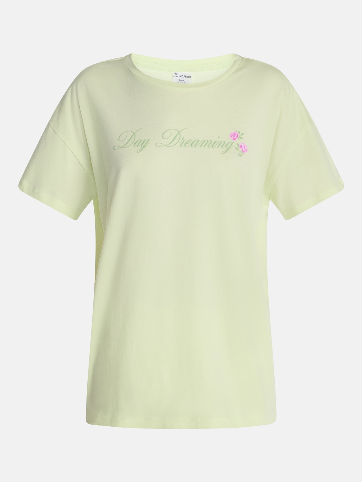 No Boundaries Sleepwear Oversized Graphic Cotton Tee, Women’s and Women’s Plus XXS-3X