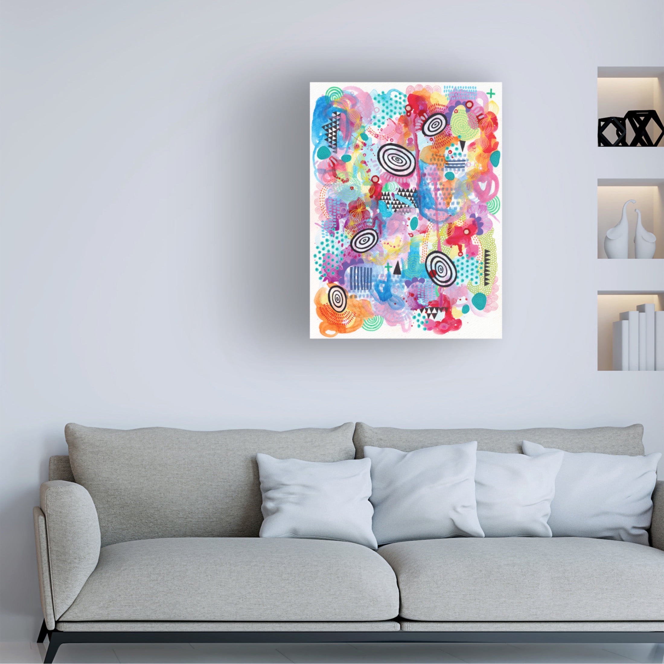 Canvas Wall Art - Van Dam Art 'Retro Spinner' Wall Art for Living Room, Bedroom, or Office Décor by Trademark Fine Art - 18 x 24 Inches