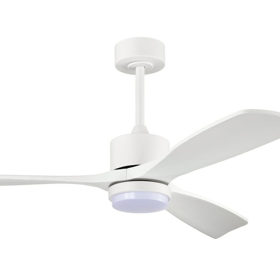Tariq 52 in. 1-Light Indoor White Finish Ceiling Fan with Light Kit