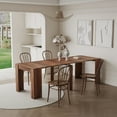 thumbnail image 2 of 20" to 118" Extendable Dining Table for 12-14 Person, Mid Century Modern Extendable Table for Gatherings, Meeting for Small Kitchens, Dining Office Areas, Walnut, 2 of 9