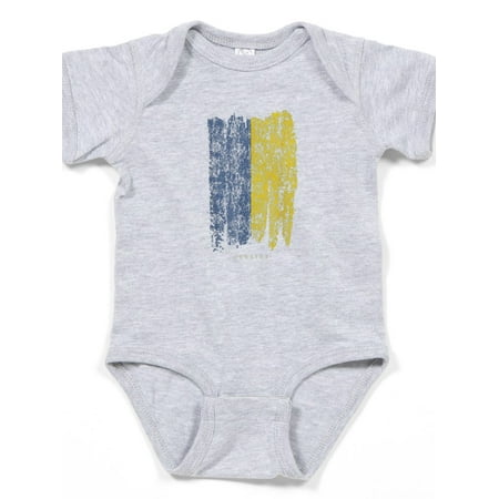 

CafePress - Vintage Ukraine Flag Retro Ukrainian Fla Body Suit - Cute Infant Bodysuit Baby Romper