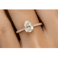 thumbnail image 3 of Jewelerix 1 Carat Pear Shaped Moissanite Engagement Ring 14K Yellow Gold Ring Teardrop Solitaire with Diamond Accent Band Women’s Wedding Ring, 3 of 4