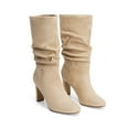 thumbnail image 3 of DREAM PAIRS Women's Mid Calf Slouch Boots, Fashion High Heel Almond Toe Fall Winter Dressy Boots, 3 of 5