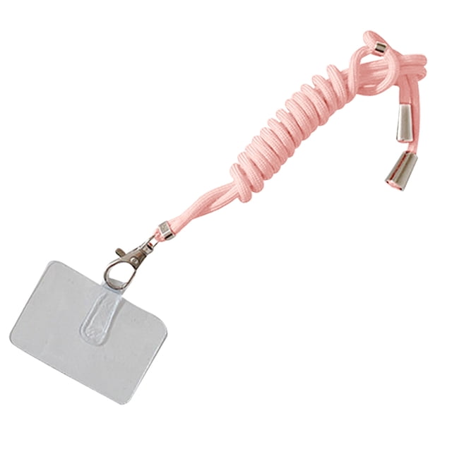 Bearachild Cuerdas colgantes universales para teléfono, cordones desmontables para el cuello, collar cruzado anticaída, cordones, correa, Electrónica Rosado