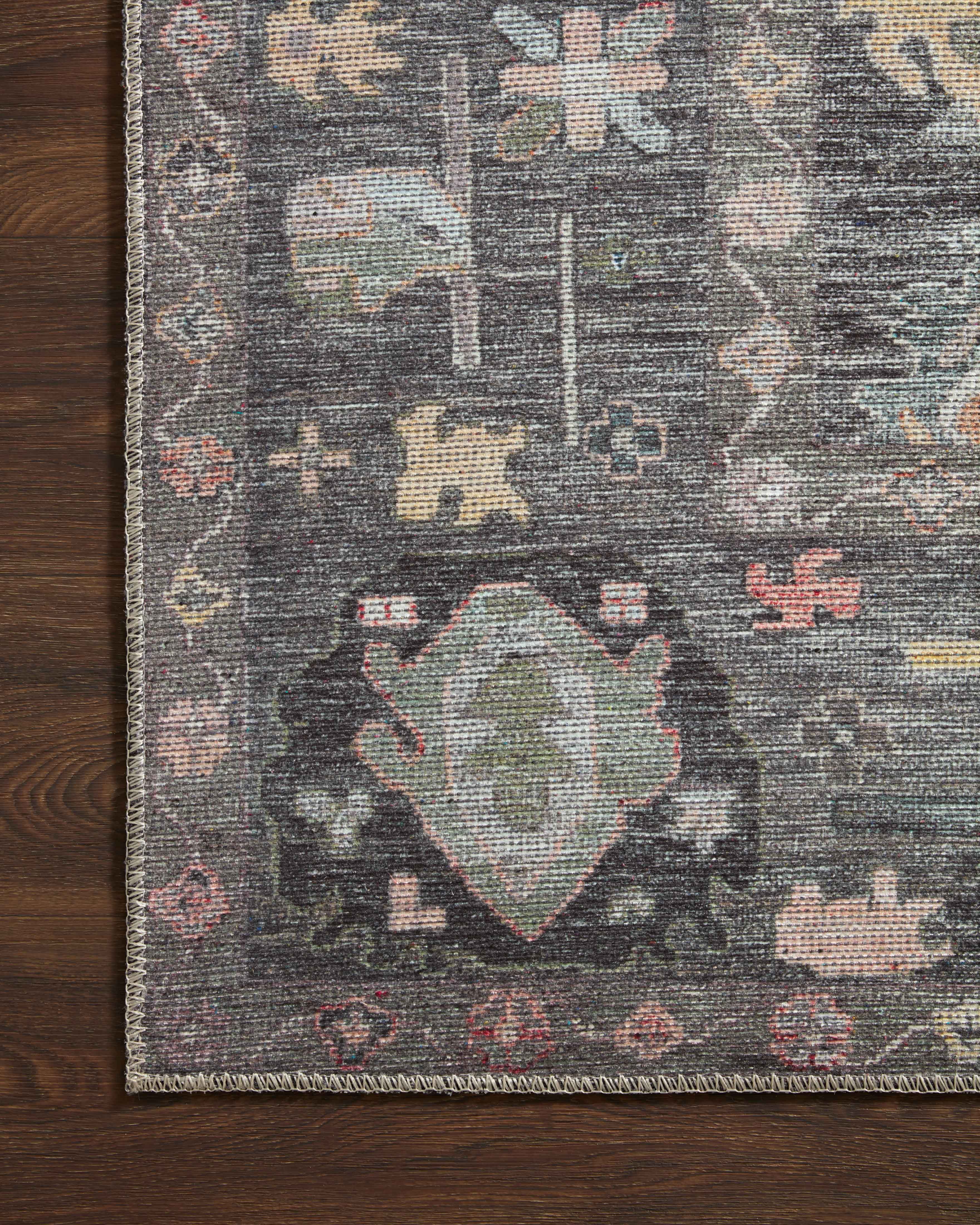 Loloi Elysium Charcoal / Multi 7'-6" x 9'-6" Area Rug