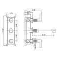 thumbnail image 5 of Solid Brass Wall Mounted Bathroom Sink Faucet, Two Lever Handle Basin Faucet, 5 of 5