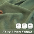 thumbnail image 3 of DriftAway Green Linen Curtains 108 Inches Long for Living Room Thick Semi Sheer 2 Panels Farmhouse 3 Inch Rod Pocket Back Tab Boho Rustic Light Filtering Window Drapes for Bedroom Privacy Assured, 3 of 8