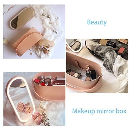 LED Mirror Portable Makeup Case Bag 