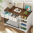 thumbnail image 2 of Huloretions Dog Crate Furniture 47”, Large Dog Crate with 2 Drawers and 4 Shelves, Wooden Heavy Duty Dog Crate, Decorative Dog Indoor Kennel Furniture Indoor with Storage, 2 of 7