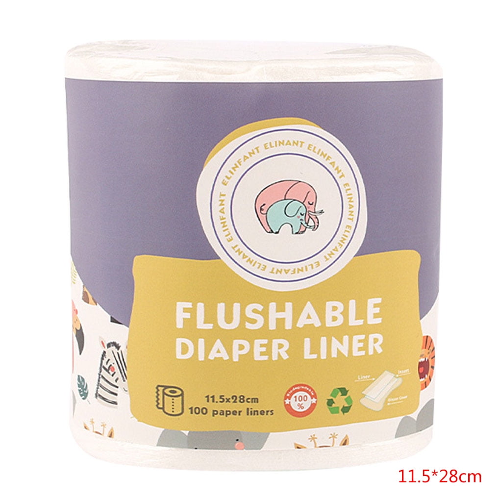 100pcs/roll Disposable Bamboo Fiber Diaper Liners Infant Baby Eco