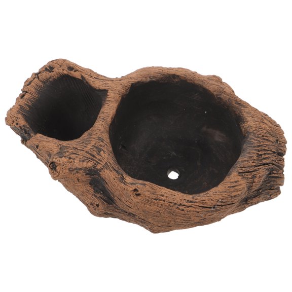 Nicehomfit Compact Brown Cement Planter Pot for Succulent and Orchid Planting Use