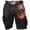 A-Orange1788, variant on Men's Watercolor Wolf Print Cargo Knee Shorts Solid Multi Pocket Bottoms Western Vintage Trunks
