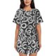 thumbnail image 1 of Balery Snake Conjunto de Pijama para Mujer con Estampado, Dos Piezas de Manga Corta y Shorts, Ropa de Dormir Suave con Cuello Redondo y Bolsillos-Large, 1 of 6