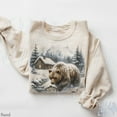thumbnail image 5 of Vintage Bear Cabin Sweatshirt | Winter Wilderness Wildlife Pullover, 5 of 7