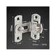 thumbnail image 3 of Pestillos y pernos Candado de puerta de apertura recta de acero inoxidable con ángulo de 90 grados Pestillos antirrobo pequeños para puertas y gabinetes, inodoros, ventanas, muebles 50 * 41 * 21 mm 2, 3 of 5