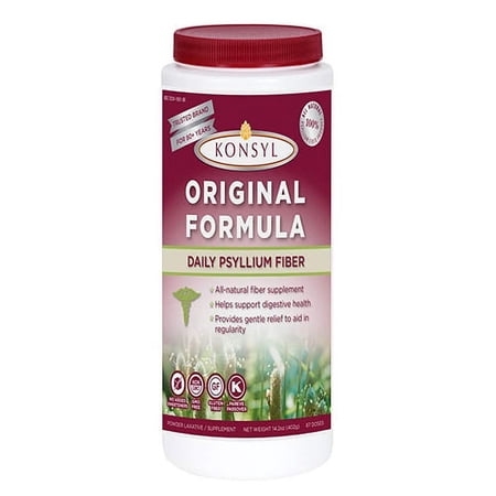 Konsyl 100% Natural Psyllium Fiber Sugar Free Powder, Original Formula, 15.9 Oz