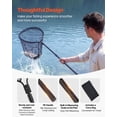 thumbnail image 4 of VEVOR Fishing Net, Landing Nets with Telescopic Handle, Portable Lightweight Stronger 6063 Aluminum Fish Gear, Nylon Covered PVC, Durable and Fish-friendly,26 inch Net Opening for Saltwater Bait Fish, 4 of 9