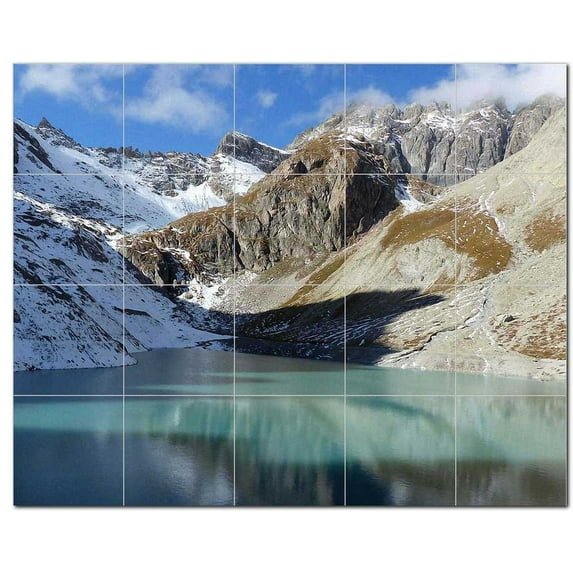 Mountain Ceramic Tile Mural Kitchen Backsplash Bathroom Shower, 401131-S54