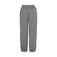 thumbnail image 4 of Cathalem Womens Petite Pants Casual Pant Cotton Women Waist Crop Loose Colour Pure And Womens Casual Pants with Pockets Loose Fit Pants Grey X-Large, 4 of 5