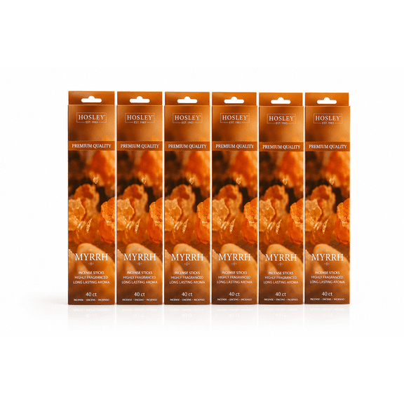 HOSLEY Myrrh Incense Sticks, 240 Count for Home, Meditation, and Aromatherapy