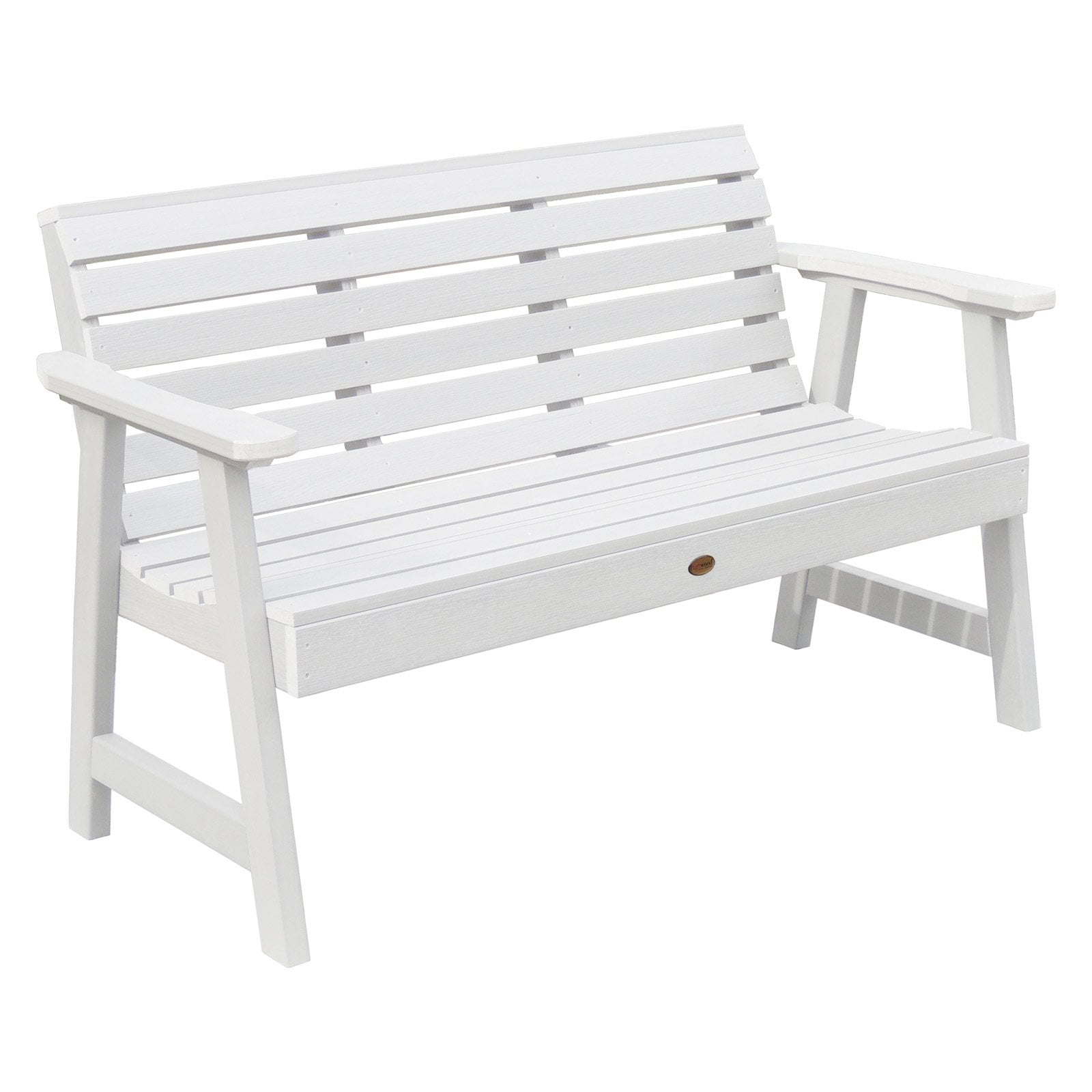 highwood® Weatherly Recycled Plastic Bench with Back