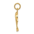 thumbnail image 2 of 14k Yellow Gold Dolphin Charm Pendant, 2 of 4