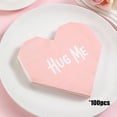 thumbnail image 2 of RKSTN Heart Napkins - 100 PCS - Bulk Heart Shaped Valentine's Day Disposable Napkins for Valentine's Day Decorations Party Supplies - Pink, 2 of 6