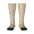 thumbnail image 2 of Lsque Watercolor Wildflowers Printed Crew Socks Men's Women's LightWeight Thin Casual Calf Socks ,Knee High Socks,Cotton Socks, 2 of 9