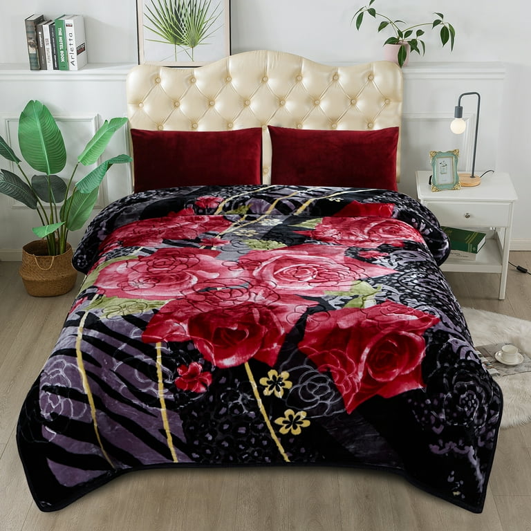 JML 2 Ply Fleece Plush Bed Blanket,Heavy Thick Soft Warm Mink Blanket for  Winter King,85x95,10lb 