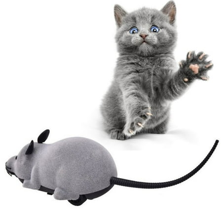 Fysho Novelty Funny Rotated Rat Toy for Cats, Funny Wireless Electronic Remote Control Mouse Toy for Cats Dogs Pets Kids