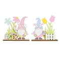 thumbnail image 1 of Ramiter 2PC Easter Tabletop Decorations Signs Easter Wooden Table Bunny Easter Decor Party Scene Decorative Props Easter Gifts Easter Decorations For The Home, 1 of 5
