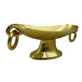 thumbnail image 2 of Bergamo Art 16" Decorative Handmade Aluminum Modern Pedestal Bowl in Gold, 2 of 6
