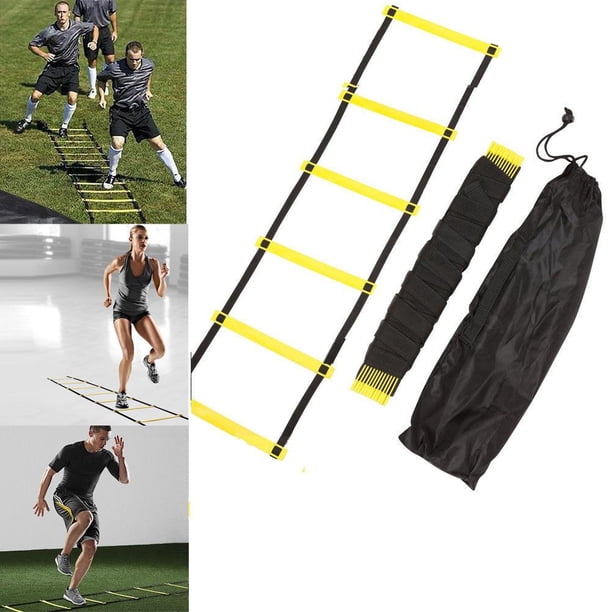 Escalera de agilidad con correas de nailon, escaleras de entrenamiento de velocidad de fútbol (4 m, 8 peldaños) Ehuebsd Para estrenar