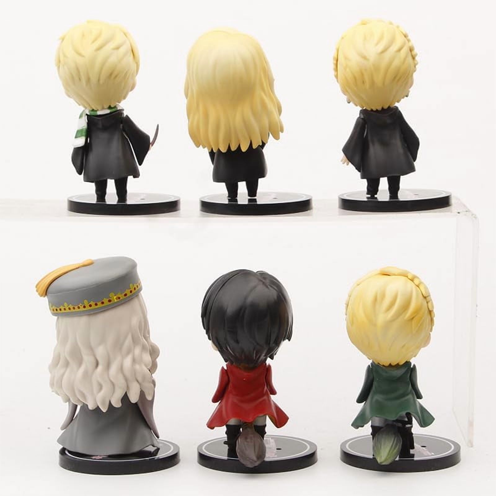 New Dumbledore, Harry, Ron Weasley Figure, 6pieces Standing Q Version Anime Figures 10cm/3.9inch PVC Character Cosplay Model Handicrafts Gift