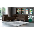 thumbnail image 1 of Sala Modular Makora Morelli Memory Foam Chocolate Chenille De 5 Módulos, 1 of 10