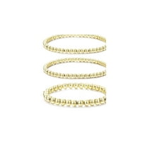 DESIGNICE Bracelet,Gold Beaded Bracelets for Women,Dainty Stretch Bead Bracelet,Bohemian Beaded Design