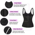thumbnail image 3 of Corset Waist Trainer Vest for Women Weight Loss ,Tummy Control Sport Workout Body Shaper Black with Zipper & Straps for Men,Black,S, 3 of 8