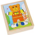 thumbnail image 4 of Juego Rompecabezas Vestir para Mezclar y Combinar Oso Trajes Caja de Madera Sunnimix Rompecabezas de madera, 4 of 7
