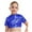 Blue, variant on Kids Girls Shiny Sequined Crop Top Club Party Disco Shirt Jazz Hip-hop Dance Costume Purple 16