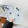 thumbnail image 2 of Cute Curly Wave Frame Shape Shockproof Soft Compatible with iPhone Case (White,iPhone 12), 2 of 5