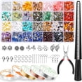 thumbnail image 1 of Ring Making Kit with 28 Colors Crystal Beads,1660 Pcs Crystal Jewelry Making Kit with Gemstone Chip Beads, Jewelry Wire, 1 of 5