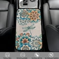 thumbnail image 2 of Yuyamidu Dragonfly Car Arm Rest Cushion Pad Accessories Boho Flower Blossom Auto Center Console Cover Pad Winter Car Center Console Armrest Cover Fit for Most Vehicles, 2 of 7