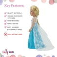 thumbnail image 4 of Emily Rose 14.5 Inch Doll Clothes Princess Elsa Frozen Inspired 14 inch Doll Dress With Sparkly Shoes! | Doll NOT Included, 4 of 8