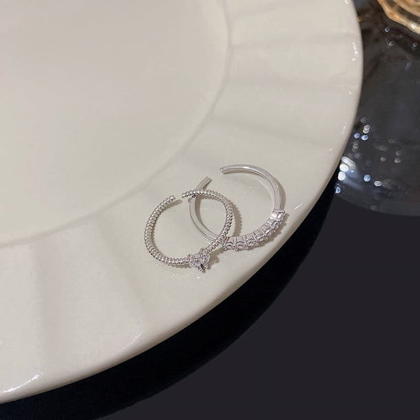 Anillo de traje femenino retro nicho personalidad anillo de perla anillo estilo frío alto sentido joyería de mano