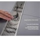 thumbnail image 5 of 2 pack Disposable Hair Catcher Shower Drain Mesh Stickers, DIY Shower Drain Cover Hair Catcher for Any Length, 10m Hair Stopper for Linear Shower Drain with Removal Tool, 10cm Width, 5 of 5