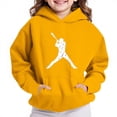 thumbnail image 2 of lcziwo Boys Girls Hoodies 3D Printed Hooded Sweatshirts Trendy Casual Long Sleeve Pullover with Pocket Yellow 110, 2 of 5