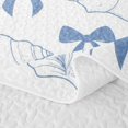 thumbnail image 5 of Erosebridal Seashell Bowtie Twin Quilt Set,Simple Blue Ocean Ribbon Twin Coverlet Set For Girls,2 Pieces, 5 of 7
