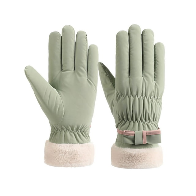 Yhmxh Gants d'Hiver Imperméables pour Femmes, Thermiques pour Temps Froid avec Doigts Tactiles, Doublés en Polaire pour Course Conduite Cyclisme Randonnée Sports Extérieurs Travail Quotidien